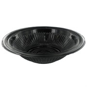 Black Plastic Bowl - Medium 26cm Pk1 