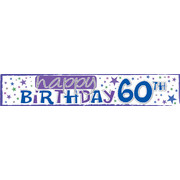 Happy 60th Birthday Laminated Paper Banner Pk1