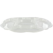 Platter Oval Compartment White Medium 44x31cm Pk1 