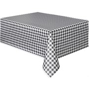 Black Gingham Tablecover (1.37 x 2.74m) Pk1 