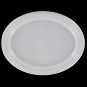 White Oval Plastic Plates - Regular Economy Pk 50 
