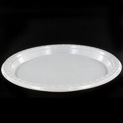 White Banquet Plastic Plates - Economy 25cm Pk25 