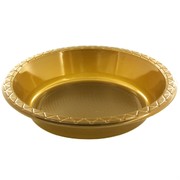 Gold Plastic Bowls - Medium 17.2cm Pk25 