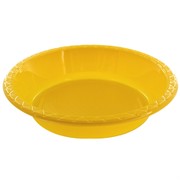 Yellow Plastic Bowls - Medium 17.2cm Pk25 