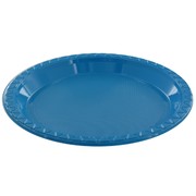Electric Blue Plastic Plates - Small 17cm Pk25 