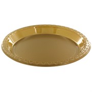 Gold Plastic Plates - Small 17cm Pk25 