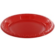 Red Plastic Plates - Large 23cm Pk25 