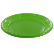 Lime Green Plastic Plates - Large 23cm  Pk25 