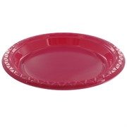 Magenta Plastic Plates - Large 23cm Pk25 