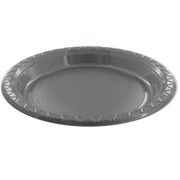Silver Plastic Plates - Large 23cm Pk25 