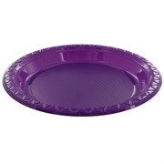Purple Plastic Plates - Large 23cm Pk25 
