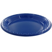 Blue Plastic Plates - Large 23cm Pk25 