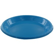 Electric Blue Banquet Plastic Plates - 25.5cm Pk25 