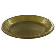 Gold Banquet Plastic Plates - 25.5cm Pk25 