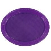 Purple Oval Plastic Plates - Large Pk25 