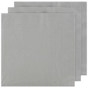 Metallic Silver Party Napkins - Dinner 2Ply Pk50 