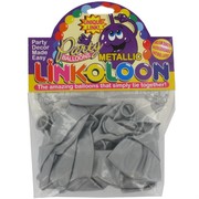 Balloon Link-O-Loon Metallic Silver Pk16 