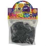Balloon Link-O-Loon Metallic Black Pk16 