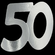 Cutout Large Foil 50 Silver Pk1 