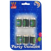 Candles Aussie Beer Can Pk6 