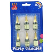 Candles Champagne Bottles Pk6 