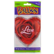 Balloon Foil 18in Red Rose Heart Love Pk1 