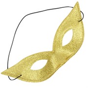 Gold Glitter Masquerade Mask - 'Cat' Pk 1 