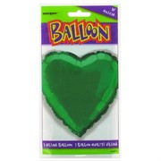 Balloon Foil 18in Green Heart Pk1 