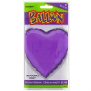 Balloon Foil 18in Purple Heart Pk1 