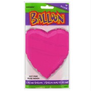 Balloon Foil 18in Hot Pink Heart Pk1 
