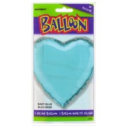Balloon Foil 18in Light Blue Heart Pk1 