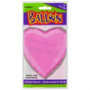 Balloon Foil 18in Light Pink Heart Pk1 