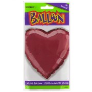 Balloon Foil 18in Burgundy Heart Pk1 