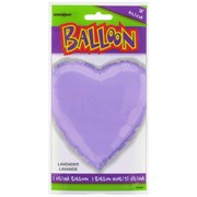 Balloon Foil 18in Lavender Heart Pk1 