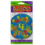 Balloon Foil 18in Balloons Birthday Age 4 Pk1 