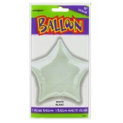 Balloon Foil 20in White Star Pk1 