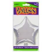 Balloon Foil 20in Silver Star Pk1 