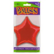 Balloon Foil 20in Red Star Pk1 