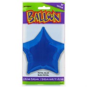 Balloon Foil 20in Royal Blue Star Pk1 