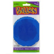Balloon Foil 18in Royal Blue Circle Pk1 