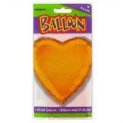 Balloon Foil 18in Orange Heart Pk1 