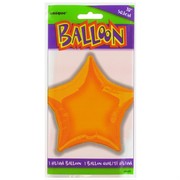 Balloon Foil 20in Orange Star Pk1 
