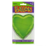 Balloon Foil 18in Lime Heart Pk1 