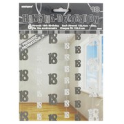 Black and Silver Glitz Hanging Party Decoration - 18 Pk6