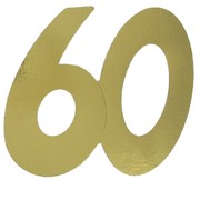 Cutout Large Foil 60 Gold Pk1 
