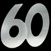 Cutout Large Foil 60 Silver Pk1 