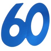 Cutout Small Foil 60 Blue Pk1 
