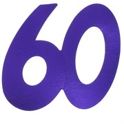 Cutout Small Foil 60 Purple Pk1 