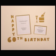 Signature Mat Happy Birthday  60 Gold Pk1 