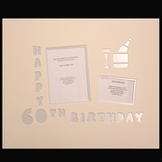 Signature Mat Happy Birthday 60 Silver Pk1 
